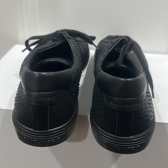 Saint Laurent Andy Python-Embossed Leather Low-Top Sneakers - Picture 4 of 4